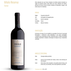 Vinho Miolo Reserva Tannat Tinto Vale dos Vinhedos 750ml na internet