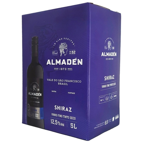 Vinho Almadén Tinto Shiraz Adega Miolo Bag in Box 5 Litros