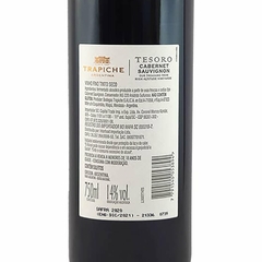 Vinho Trapiche Tesoro Cabernet Sauvignon Tinto Garrafa 750ml - comprar online
