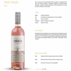 Vinho Miolo Seleção Cabernet Tempranillo Rosé Garrafa 750ml na internet