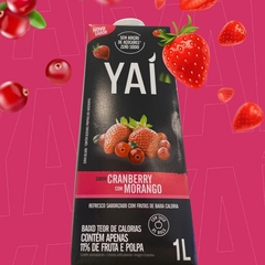 Suco Yaí Sabor Cranberry e Morango Sem Açúcar Zero Sódio 1L - loja online