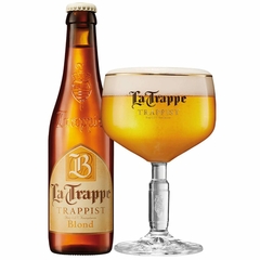 Kit Cerveja La Trappe Blond Clara Holanda Garrafa 330ml Taça - comprar online