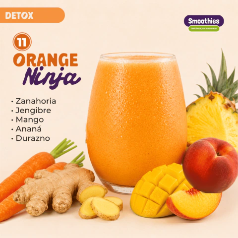 Smoothies Detox - Orange Ninja - 3 Porciones