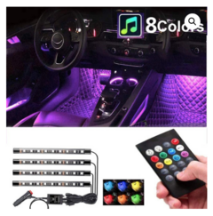 KIT LED AUDIORITMICO INTERIOR AUTO RGB KRAKEN 12V