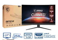 MONITOR MSI 27 G27C4X 2XHDMI 1XDISPLAYPORT 1XJACK3.5MM 1MS 250HZ 1920X1080 CURVO GAMER GAMING INCLUYE TRANSFORMADOR 20V 3.25A Y CABLE DISPLAYPORT