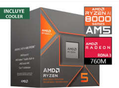 PROCESADOR AMD RYZEN 5 8600G 4.3GHZ HASTA 5GHZ 6 NUCLEOS 12 HILOS 8 GPU 16MB CACHE L3 6MB CACHE L2 RADEON 760M GRAPHICS 65W AM5
