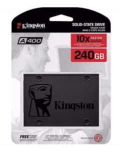 DISCO SOLIDO SSD 240GB 2.5 SATA III KINGSTON A400 LECTURA HASTA 500MB Y ESCRITURA HASTA 450MB