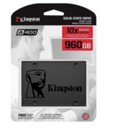 DISCO SOLIDO SSD 960GB 2.5 SATA III KINGSTON A400 LECTURA HASTA 500MB Y ESCRITURA HASTA 450MB
