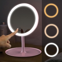 ARO DE LUZ CON ESPEJO LED J001 ( para makeup )