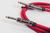 Cable Guitarra Bajo Western 3mt Plug Plug Tela Rojo en internet