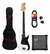 Pack Bajo Leonard Lb252wh + Amplificador, Funda, Cable, Púas