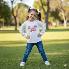 REMERA KID BUTTERFLY (I25B3013)