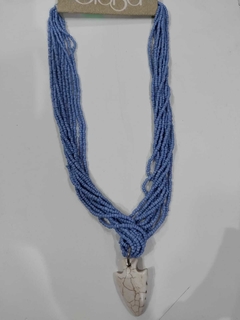collar multi canutillo + piedra