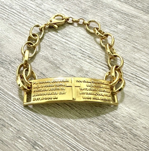 Pulseira Pai Nosso Placa