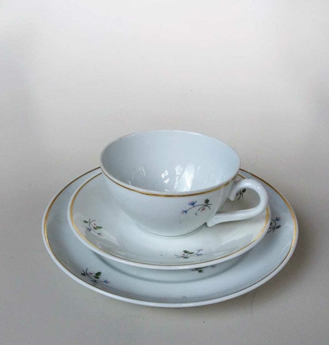 1936 CONJUNTO DE CHÁ EM PORCELANA 3 PEÇAS