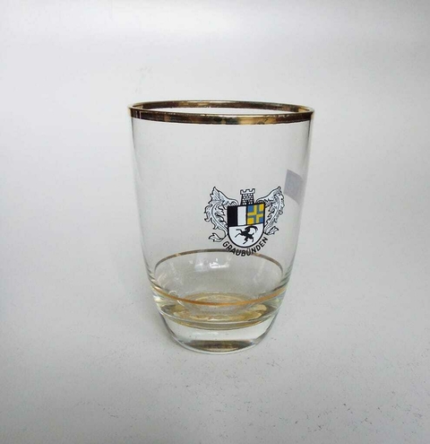 1990 COPO DE VIDRO DE COLECIONADOR COM BRASÃO SUÍÇO - comprar online