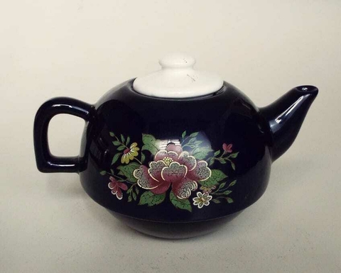 1988 BULE FLORIDO EM PORCELANA AZUL COM TAMPA BRANCA