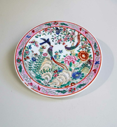 1771 PRATO EM PORCELANA CHINESA EM ESMALTE POLICROMADO