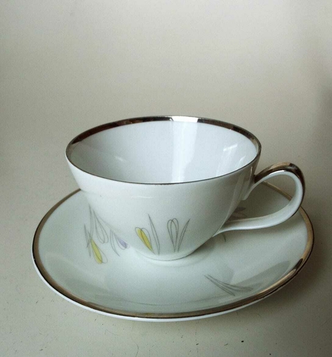 2038 XÍCARA E PIRES DE PORCELANA RENNERCOLEÇÃO DONAIRE DE PORTO ALEGRE