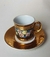 2037 XÍCARA E PIRES DE CAFÉ EM PORCELANA FLORAL CLÁSSICA