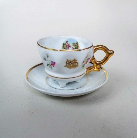 1961 XÍCARA E PIRES PARA CHÁ MARCA REAL DE SÃO PAULO