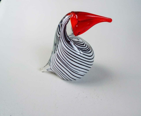 PINGUIM EM CRISTAL MURANO ANTIGO 1601