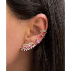 BRINCO EAR CUFF GOTAS E NAVETES - Bruna Moura Semijoias