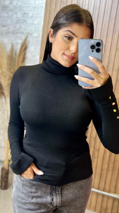 Blusa tricô botão - comprar online