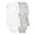 Kit 4 bodie manga longa cinza e branco nuvens Baby Carter unissex