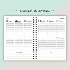 AGENDA SEMANAL 2024 - BLACK AND WHITE - comprar online