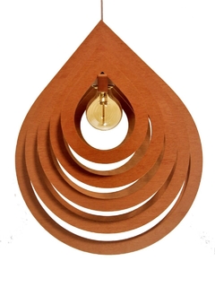 Colgante Gota Enchapado cedro 1 luz MDF - comprar online