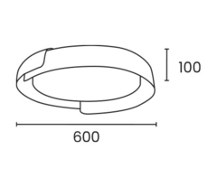 PLAFON TECHO LED ABUYA L NEGRO + SIMIL MADERA 56W CIRCULAR DAB - comprar online