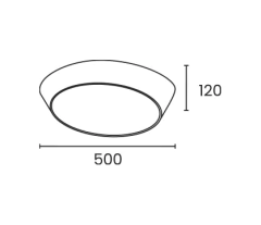 PLAFON TECHO LED ARCILA M NEGRO 72W CIRCULAR DAB - comprar online