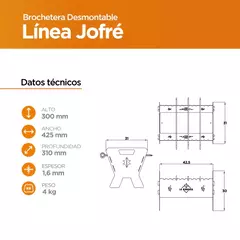 FOGONERO BROCHETERA JOFRÉ DESMONTABLE LB