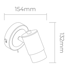 Aplique pared o techo velador EITU 1 luz GU10 bronce CANDIL - comprar online