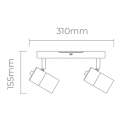 Aplique pared o techo CACHEN 2 luces GU10 CANDIL en internet
