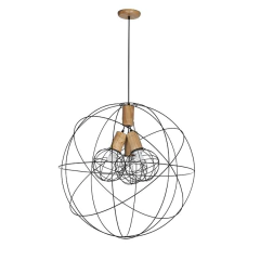 Colgante techo SUPER ÁTOMO jaula con 3 mini átomos 3 luces E27 moderno industrial CARILUX - comprar online