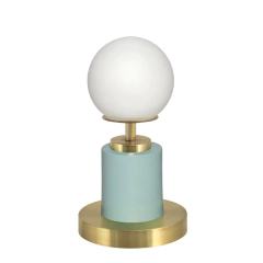 Imagen de Lámpara velador escritorio ROMY G9 tulipa opal globo vintage bronce deco DON BELL