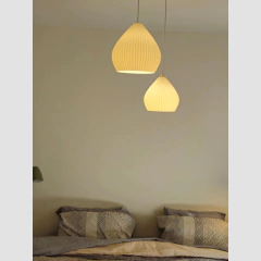 Colgante techo MONIQUE 30cm E27 impresión 3D sustentable moderno deco CHIMBA