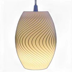 Colgante techo LUNA grande 25cm E27 impresión 3D sustentable moderno deco CHIMBA