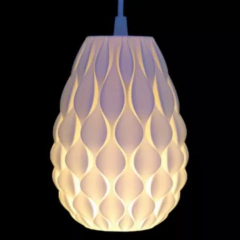 Colgante techo PALOMA grande 25cm E27 impresión 3D sustentable moderno deco CHIMBA - comprar online