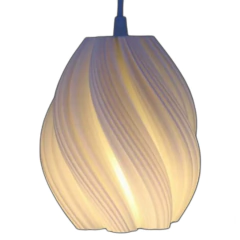 Colgante techo LUCIA mediano 20cm E27 impresión 3D sustentable moderno deco CHIMBA - comprar online
