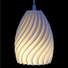 Colgante techo MALENA mediano 20cm E27 impresión 3D sustentable moderno deco CHIMBA - comprar online