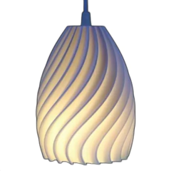 Colgante techo MALENA mediano 20cm E27 impresión 3D sustentable moderno deco CHIMBA