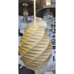 Colgante techo PIA grande 25cm E27 impresión 3D sustentable moderno deco CHIMBA - comprar online