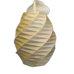 Colgante techo PIA grande 25cm E27 impresión 3D sustentable moderno deco CHIMBA