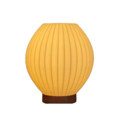 Lámpara velador escritorio SHOLA E27 pantalla impresión 3D base madera de lenga sustentable moderno deco nórdico CHIMBA