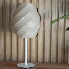 Lámpara velador escritorio PIA E27 pantalla impresión 3D sustentable moderno deco CHIMBA - comprar online
