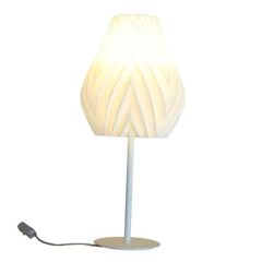 Lámpara velador escritorio MELANIE E27 pantalla impresión 3D sustentable moderno deco CHIMBA