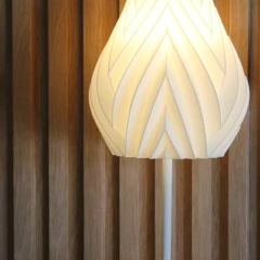 Lámpara velador escritorio MELANIE E27 pantalla impresión 3D sustentable moderno deco CHIMBA en internet